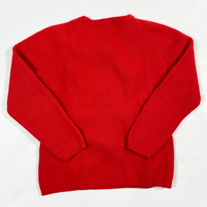 Il Gufo red merino pullover with pompons 6Y 3
