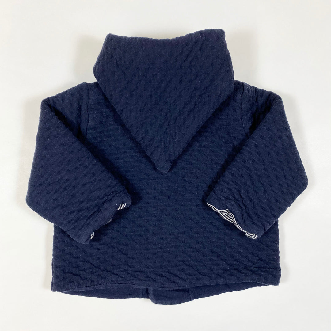 Petit Bateau navy lightly padded spring jacket with hood 18M/81