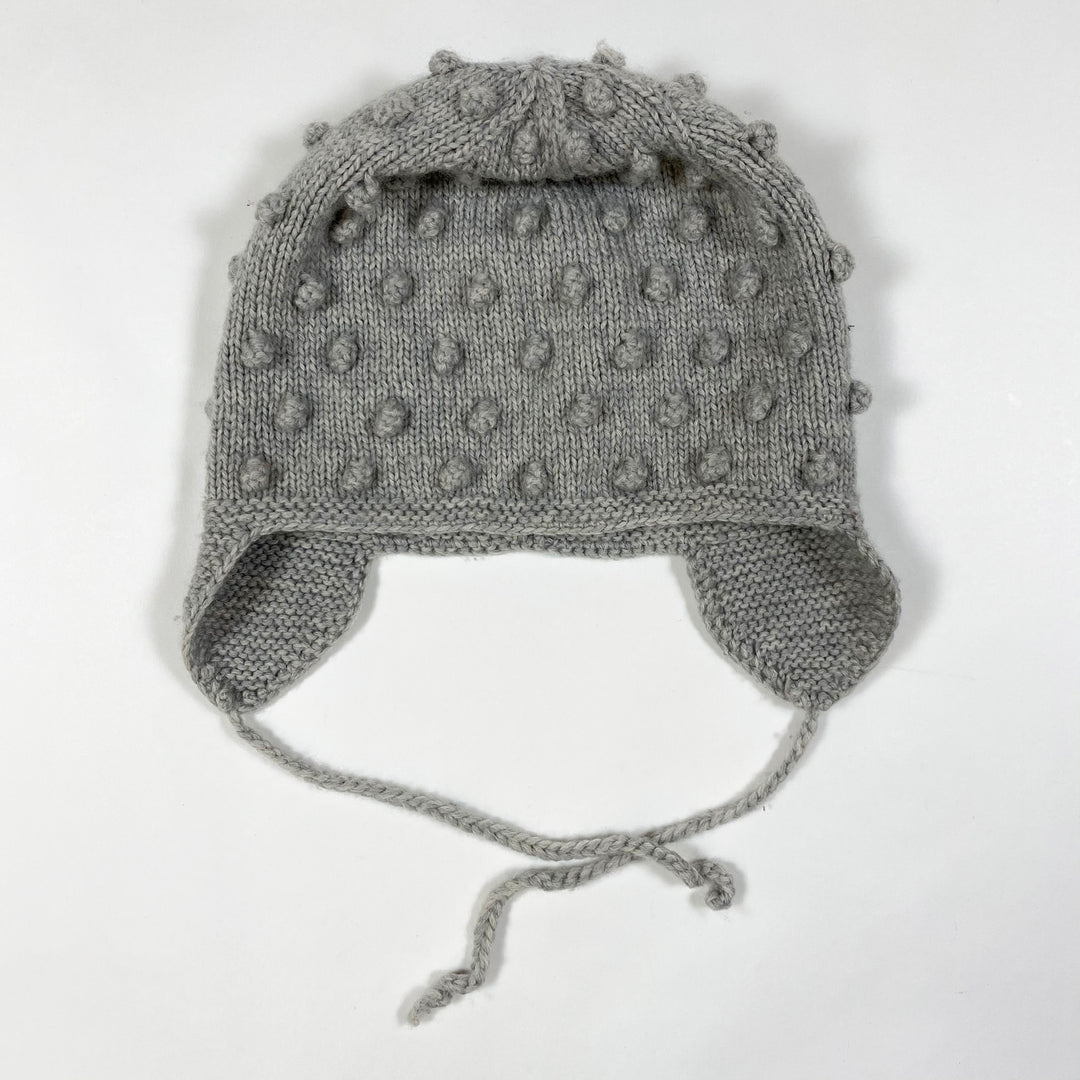 Shirley Bredal grey bubble knit hat 2-3Y