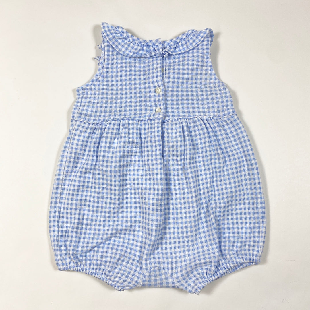 Ralph Lauren light blue gingham romper 6M/70 2