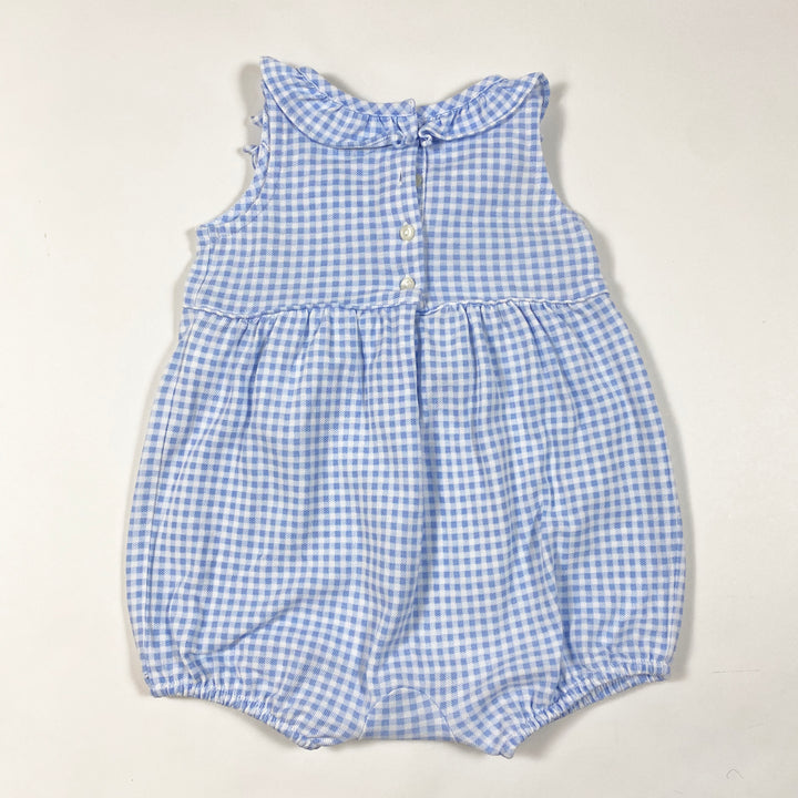 Ralph Lauren light blue gingham romper 6M/70 2