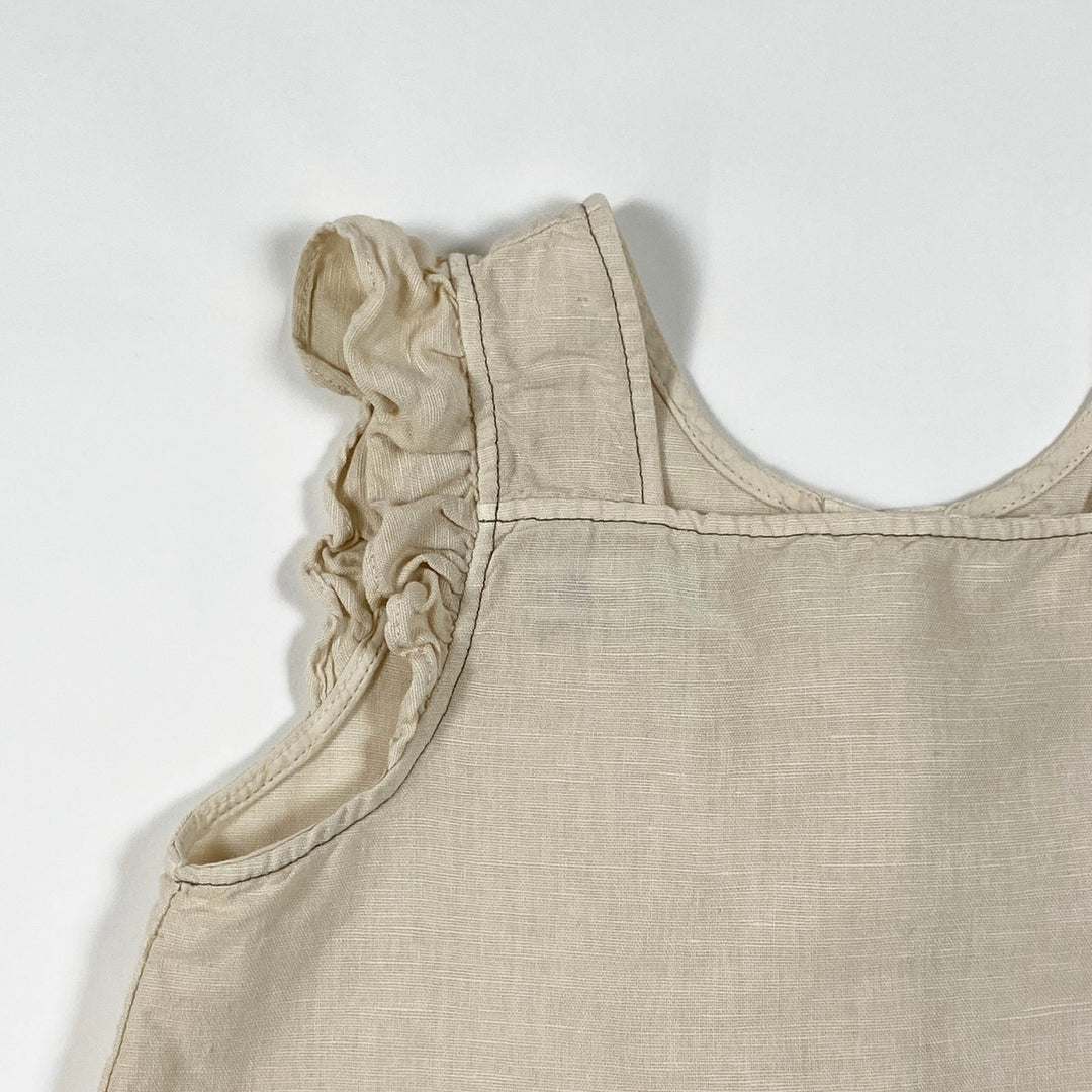 Zara beige linen sleeveless blouse 3-4Y/104