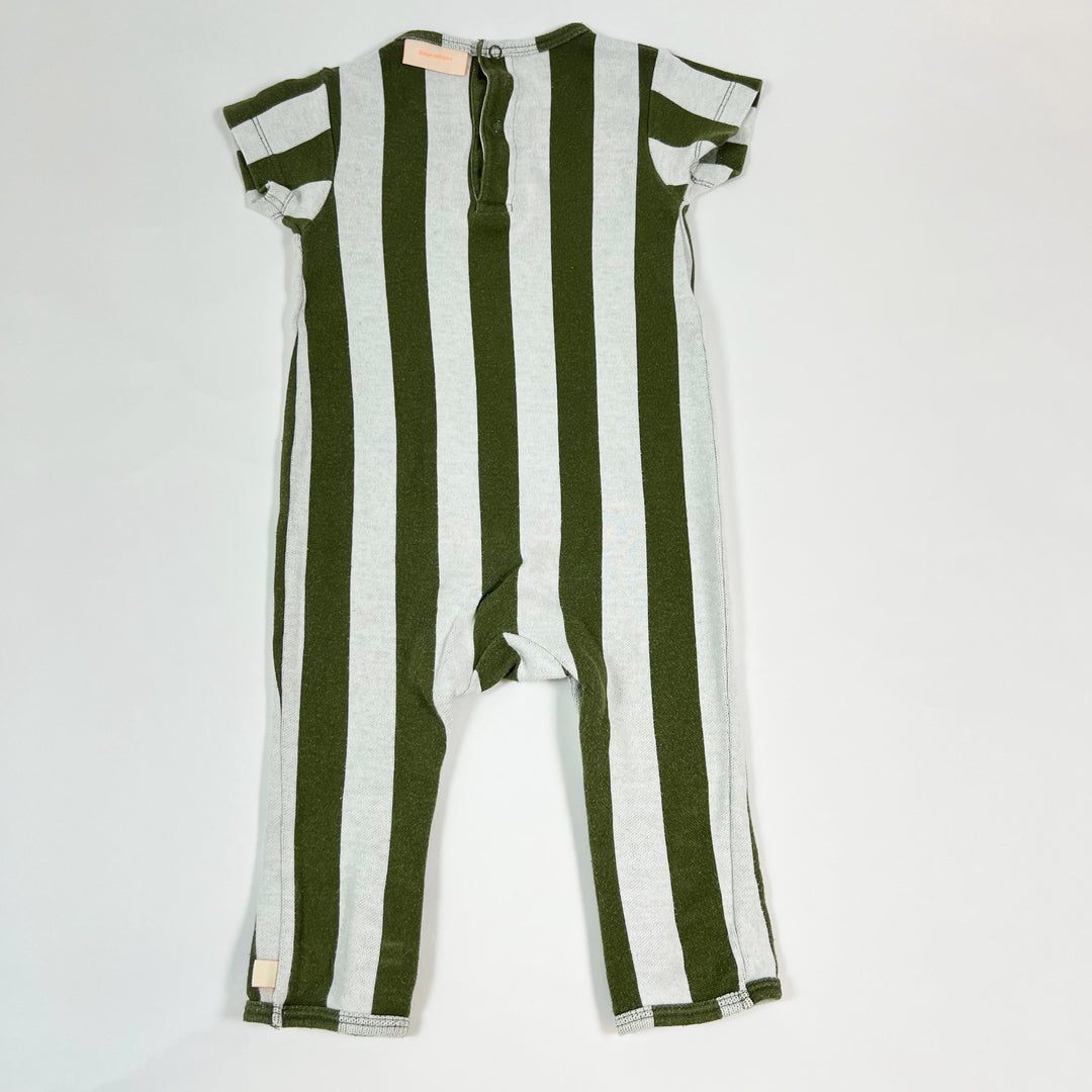 Tinycottons green striped onesie 6-12M 2