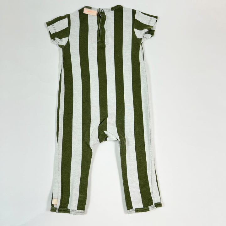 Tinycottons green striped onesie 6-12M 2