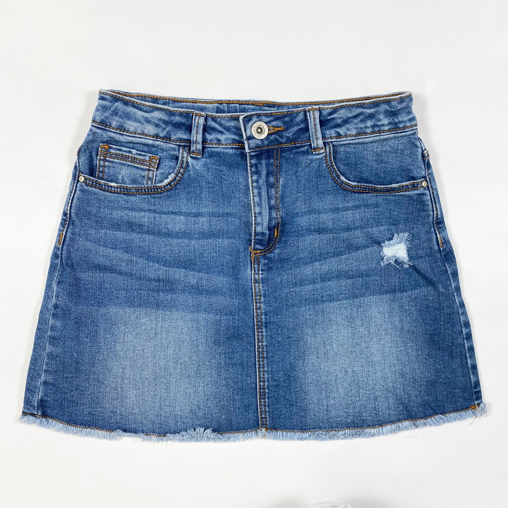 【EEUN】Separate Denim Skirt Print Denim Skirt With Slit – udelny.com