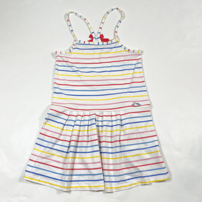 Jacadi white multicolour striped summer dress 8A 1