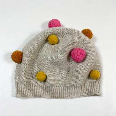 Il Gufo greige hat with pompons 52 (5a-8a) 1