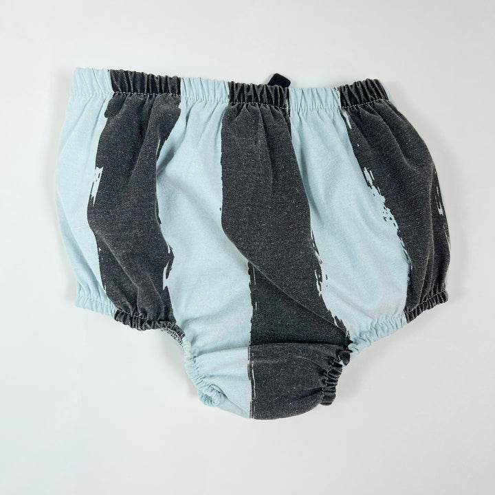 Noé & Zoë pale blue/black bold striped bloomers 6-12M 2