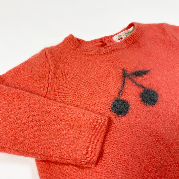 Bonpoint bubble gum cherry cashmere jumper 18M