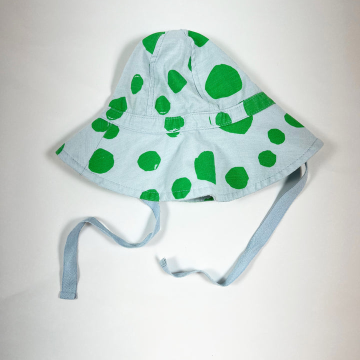 Noé & Zoë pale blue/ green dottted sun hat 0/3M 2
