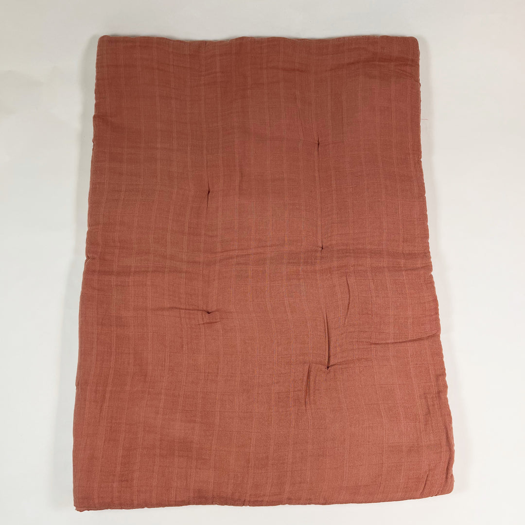 Moumout terracotta muslin blanket 65x98cm 1