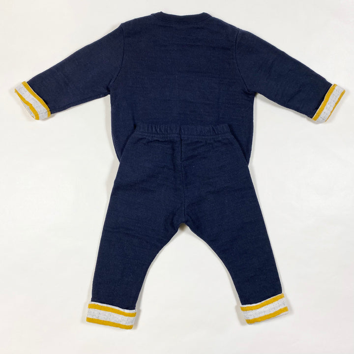 Petit Bateau navy sweatshirt & pants set 6M 2