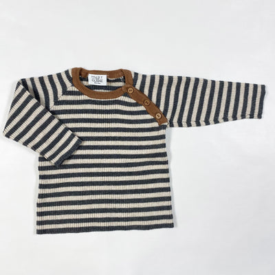Hust & Claire grey stripe knit pullover 3M/62 1