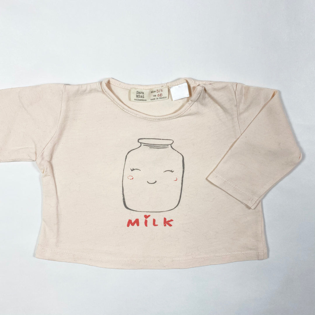 Zara Milk-Langarm-T-Shirt 3-6M/68