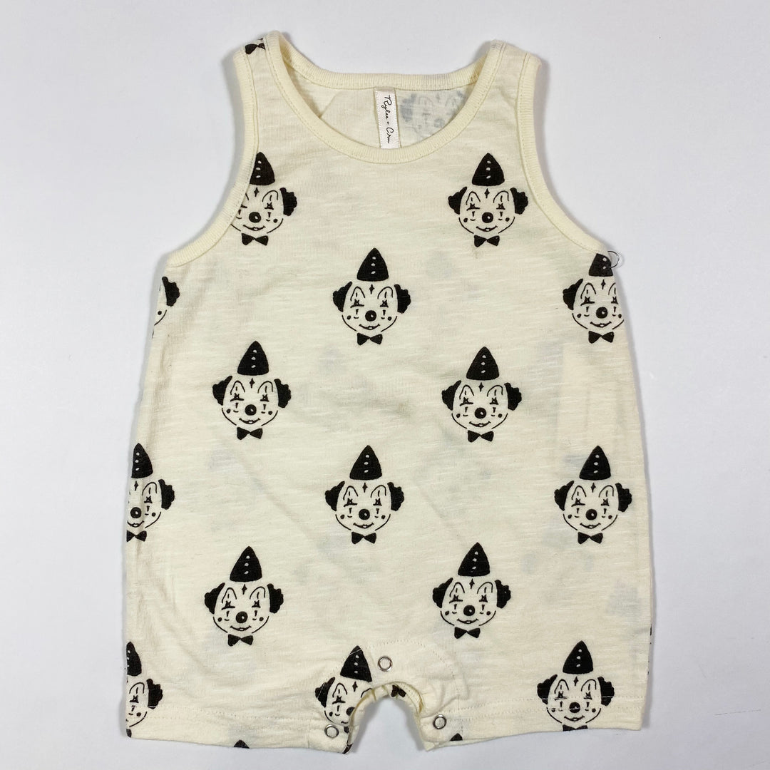 Rylee + Cru off-white clown romper  Second Season 3-6M