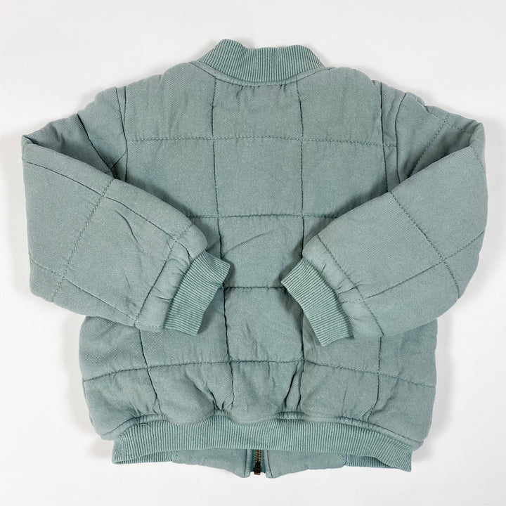 Rylee + Cru sage padded and quilted bomber jacket 18-24M