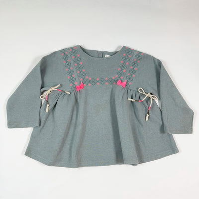 Louise Misha ice neon pink embroidered sweatshirt 4Y 1