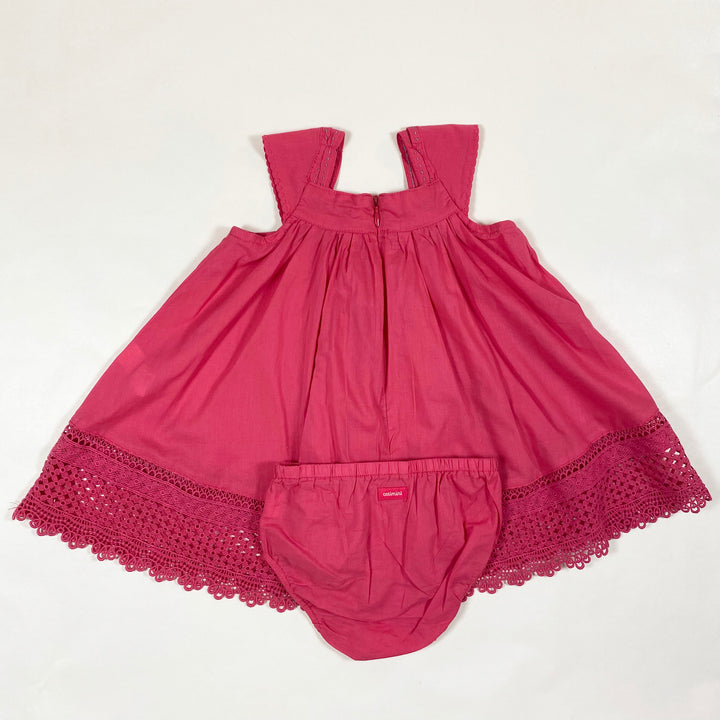 Catimini fuschia dress & bloomer set 6M/68 3