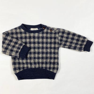 1+ in the family navy check sweater 3M 1