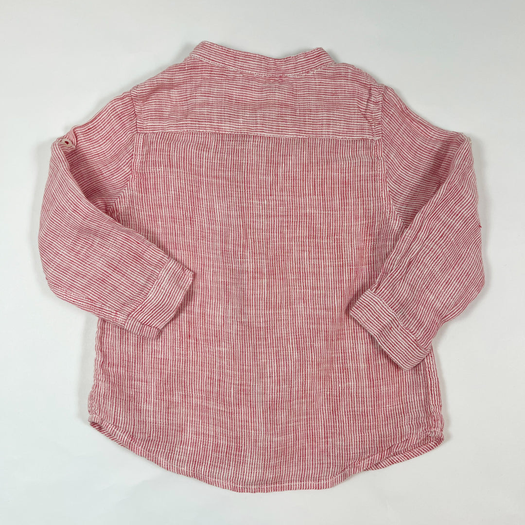 Zara red striped shirt 9-12M/80 2