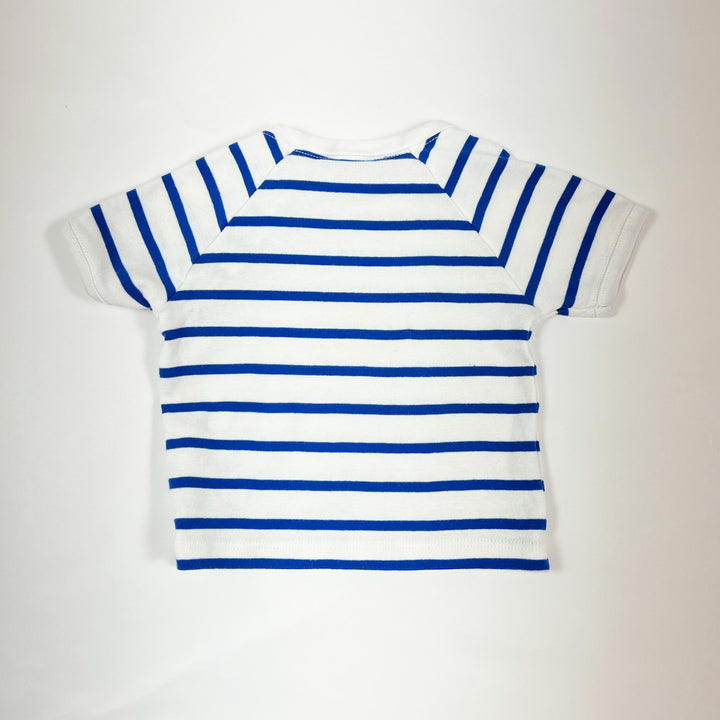 Petit Bateau blue stripd sailboat T-shirt 6M/67 2
