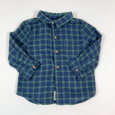 Zara green/blue checked flannel shirt 3-6M/68 1