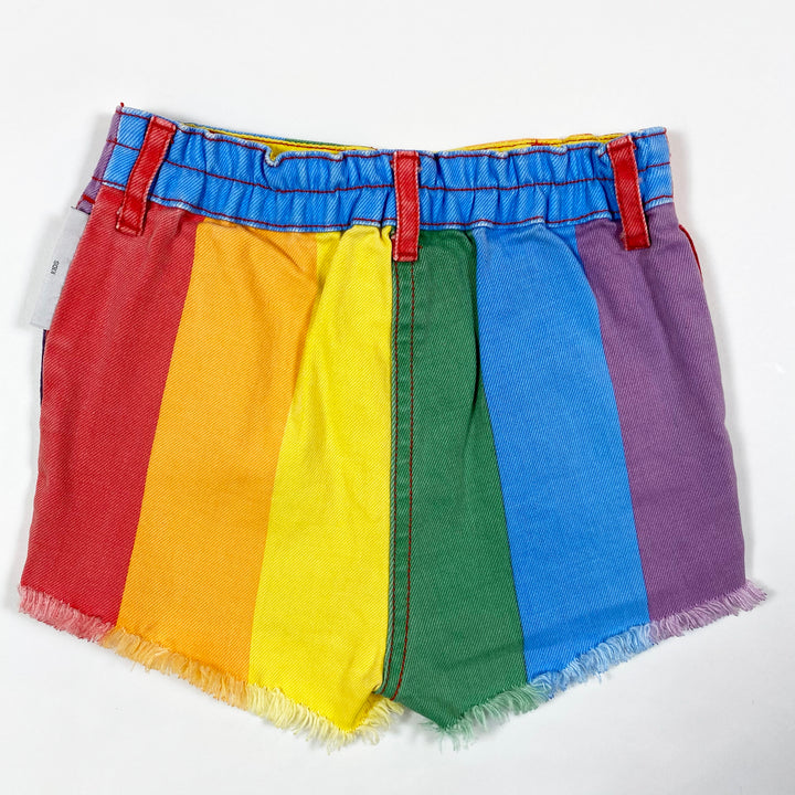 Stella McCartney Kids rainbow stripe denim shorts Second Season 24M