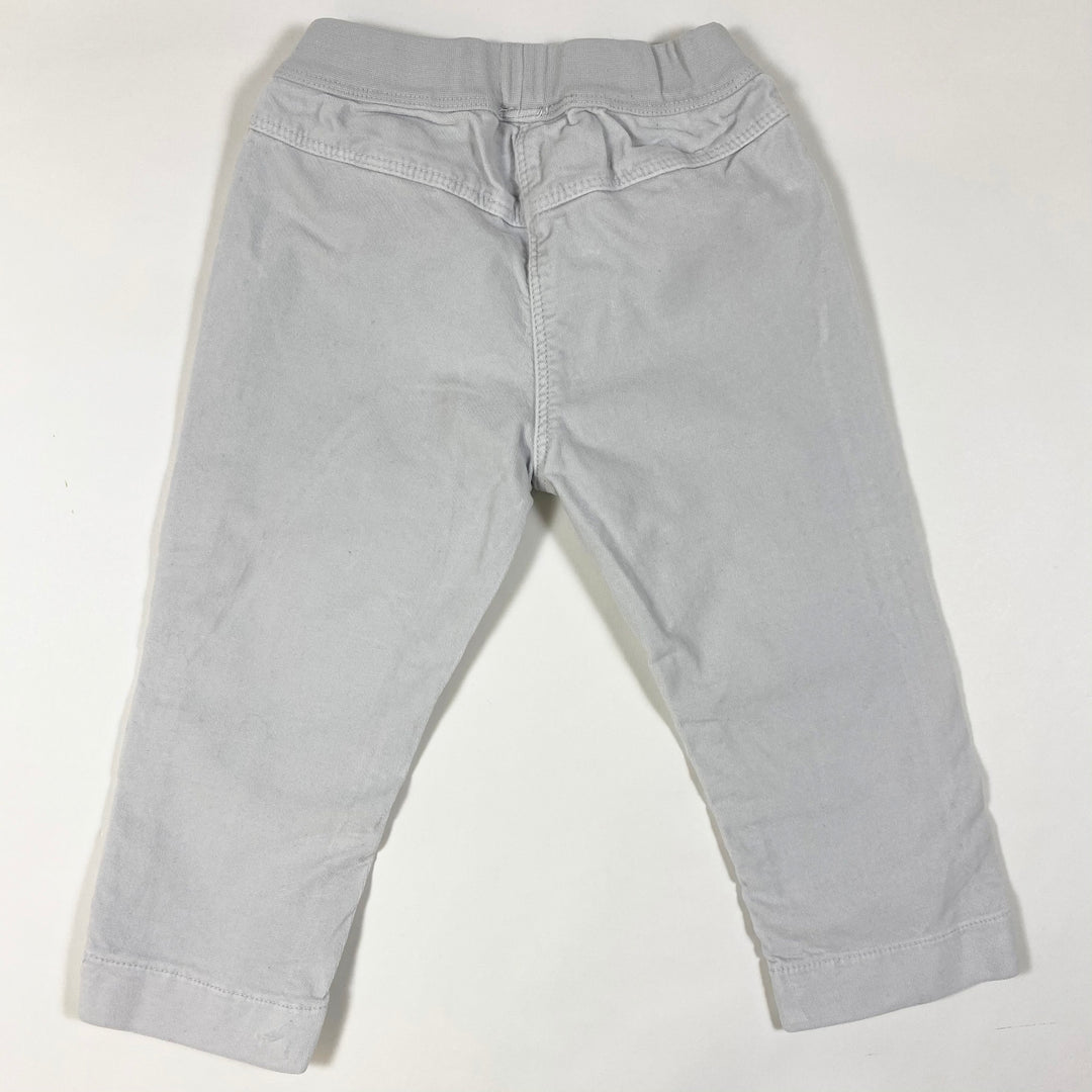 Il Gufo light grey/blue velour stretch trousers 18M