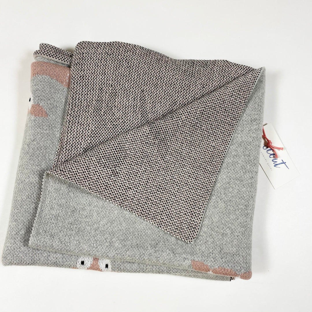 Scout grey shy bambi knit cotton blanket Second Season 85x106cm