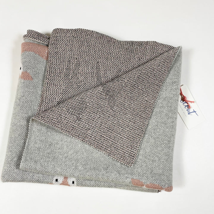 Scout grey shy bambi knit cotton blanket Second Season 85x106cm