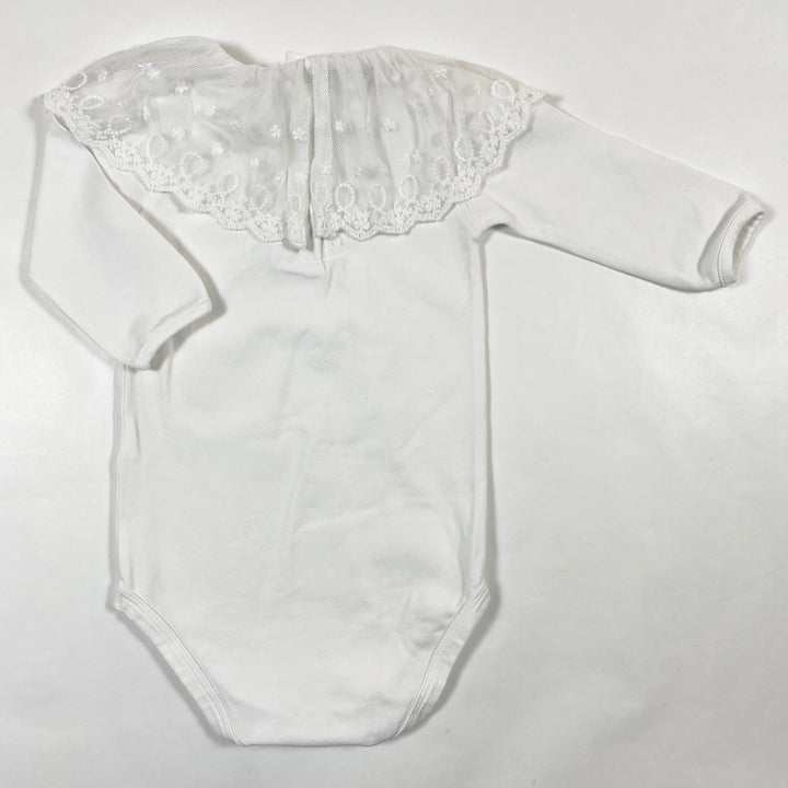 Phi Clothing white body with lace collar 12M 3