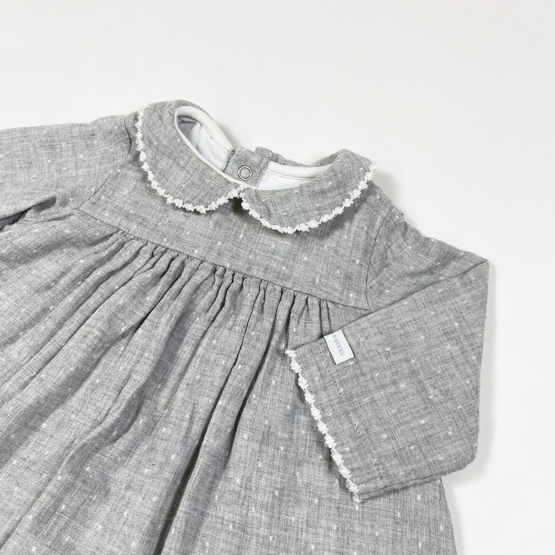 Petit Bateau grey linen blouse and bloomer set 1M/54 2