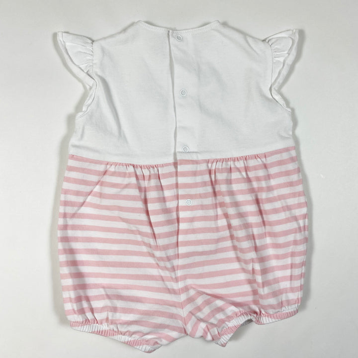il gufo pink/white marine romper 3M