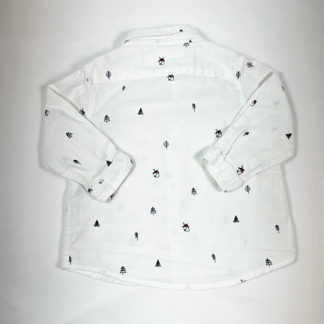 Zara white fir tree shirt 3-6M/68 2