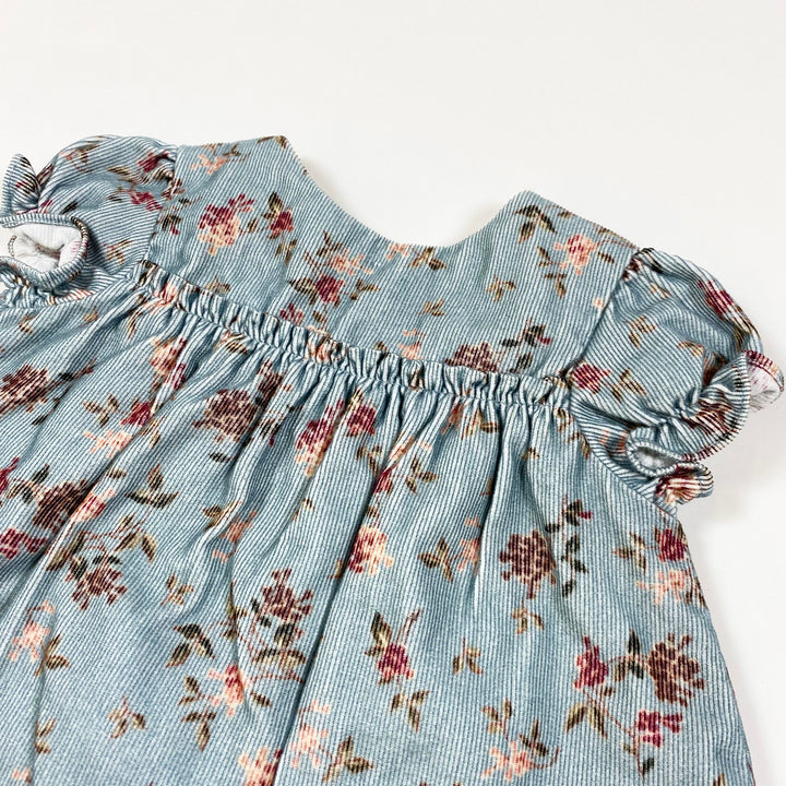 Zara teal floral dress & bloomers 1-3M 2