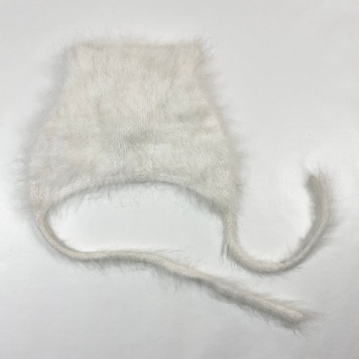 Element Boutique white kitty knit bonnet 18-24M 3