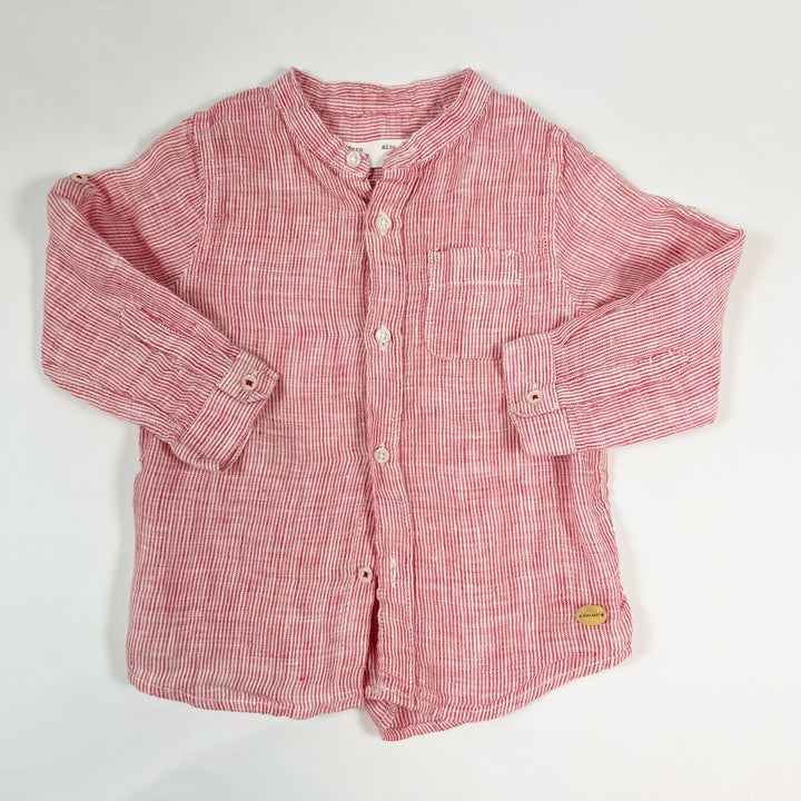 Zara red striped shirt 9-12M/80 1