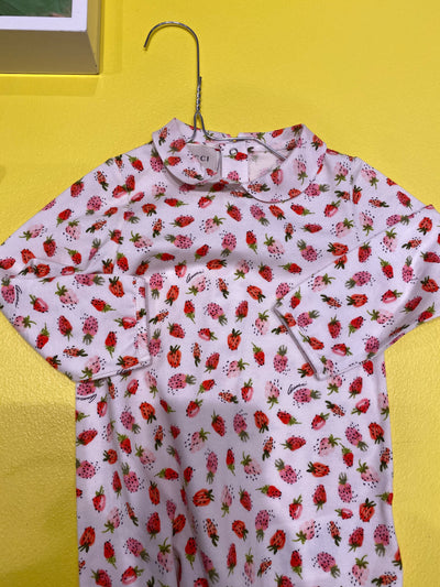 Gucci white strawberry jumpsuit 9-12M 1