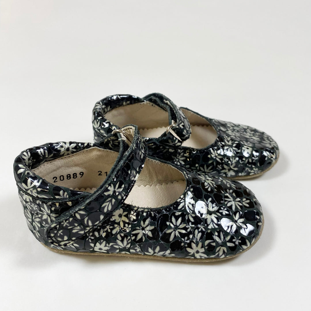 Petit Nord patent black & silver ballerina shoes with velcro 21