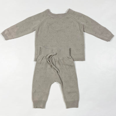 Quincy Mae grey knit top and trouser set 0-3M 1