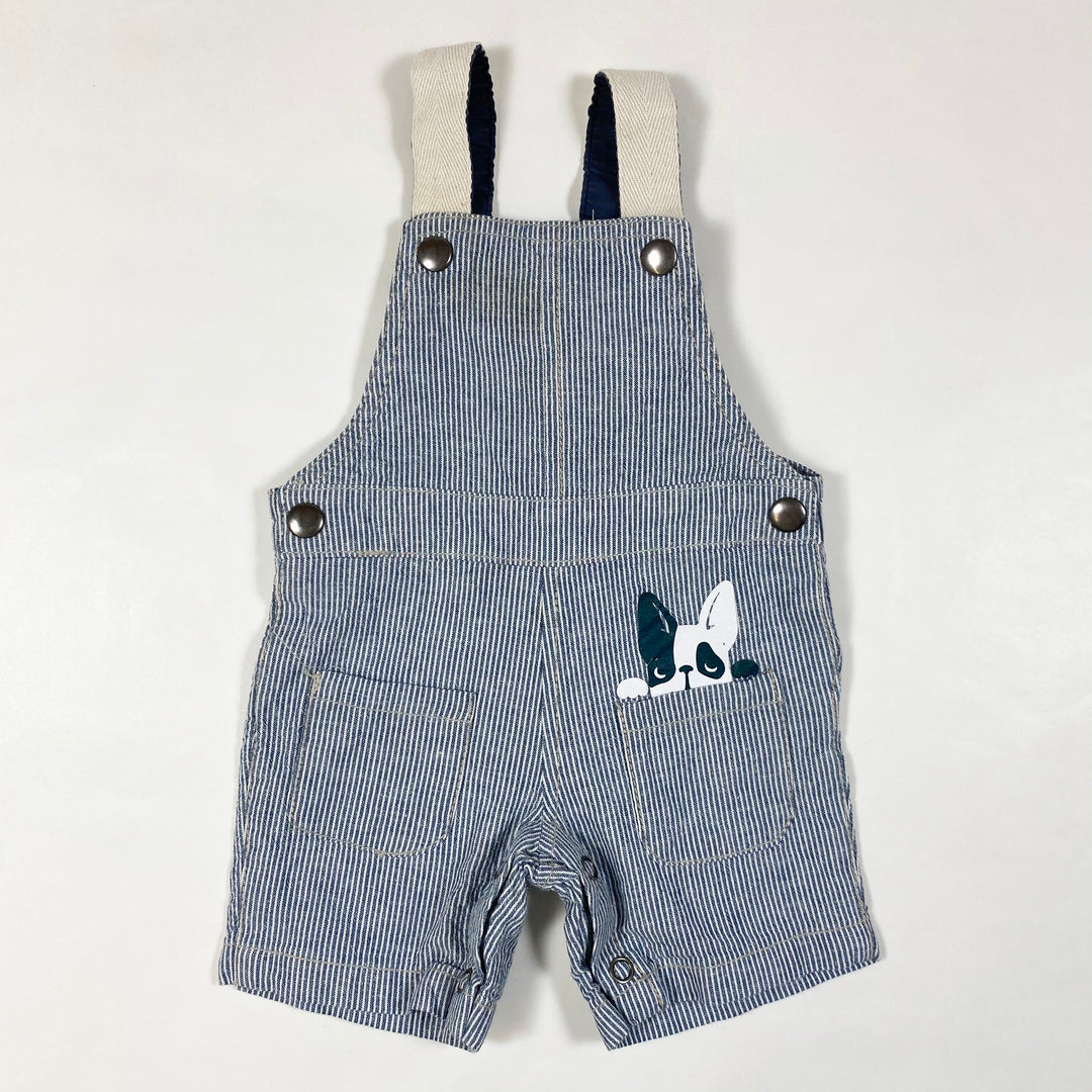 Sfera blue striped dungarees 3-6M 1