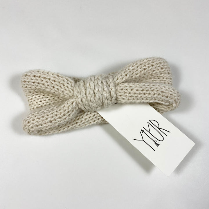 Ylur ecru alpaca knitted head band Second Season 0-2Y