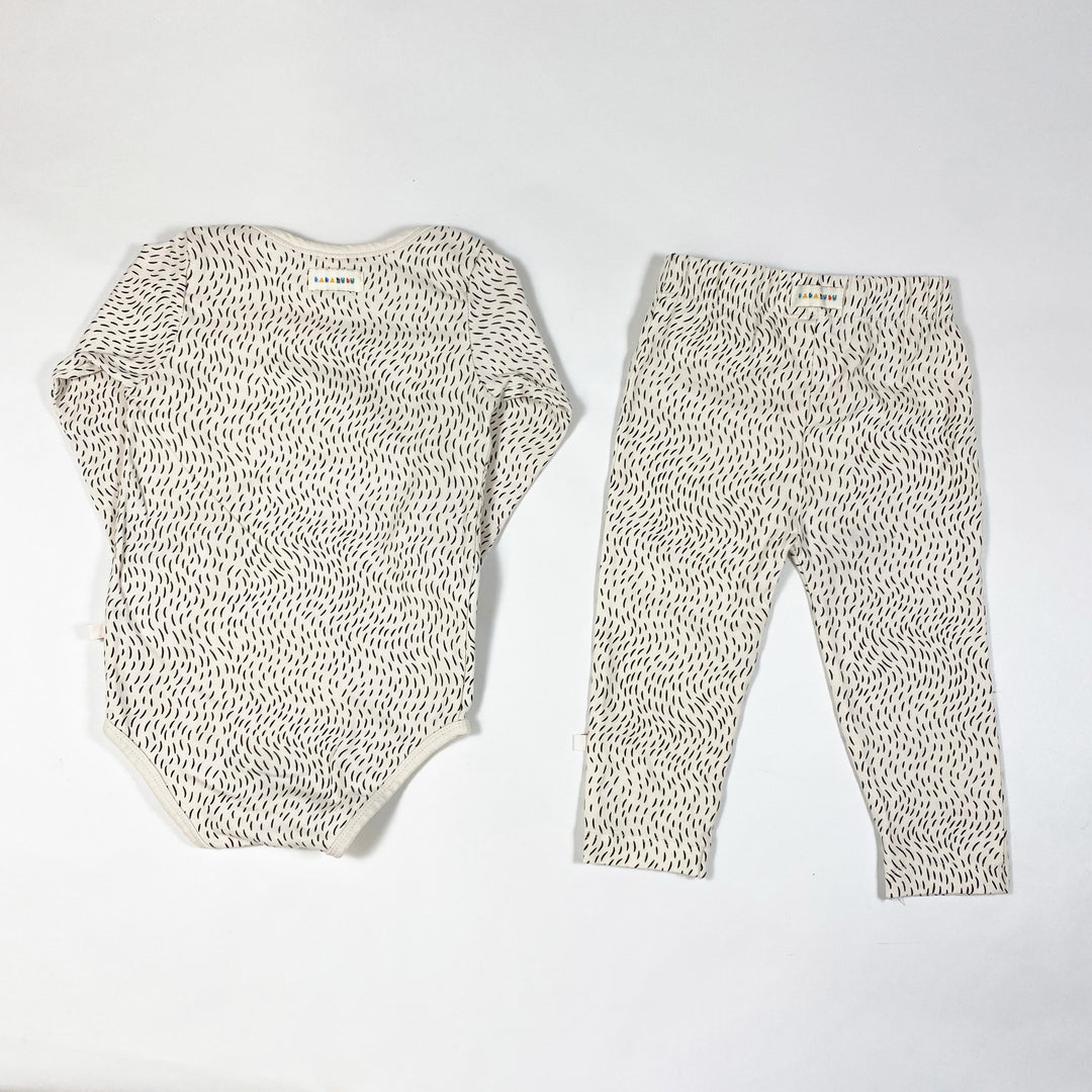 Lalalulu fur print body + legging set 12/18M