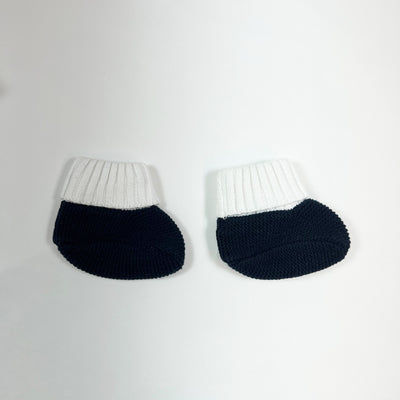 Jacadi navy knit baby booties 18-19 1