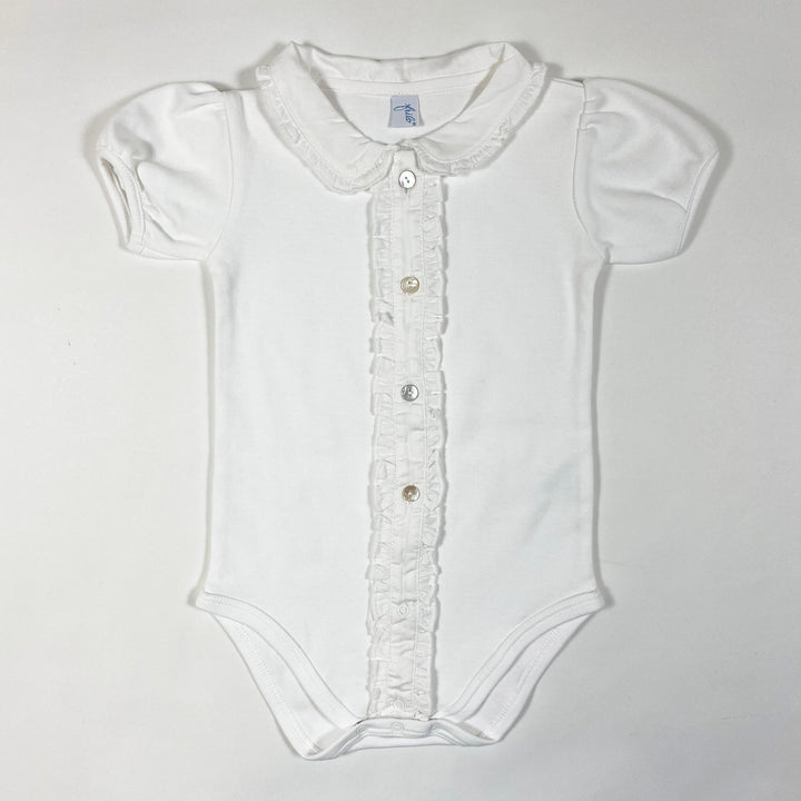 Frilo white short-sleeved body with frill detail  80