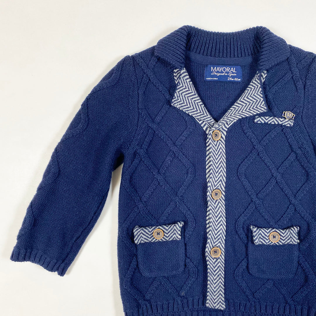 Mayoral navy cardigan with pockets 24M/92 2