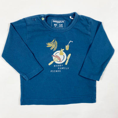 Imps and Elfs navy picnic t-shirt 4-6M/68 1