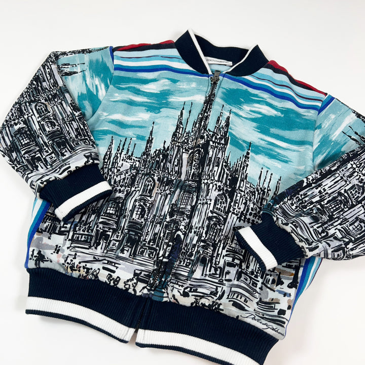 Dolce & Gabbana turquoise Duomo zip bomber jacket 2Y 2