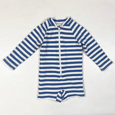 H&M blue stripe swimsuit 80/9-12M 1