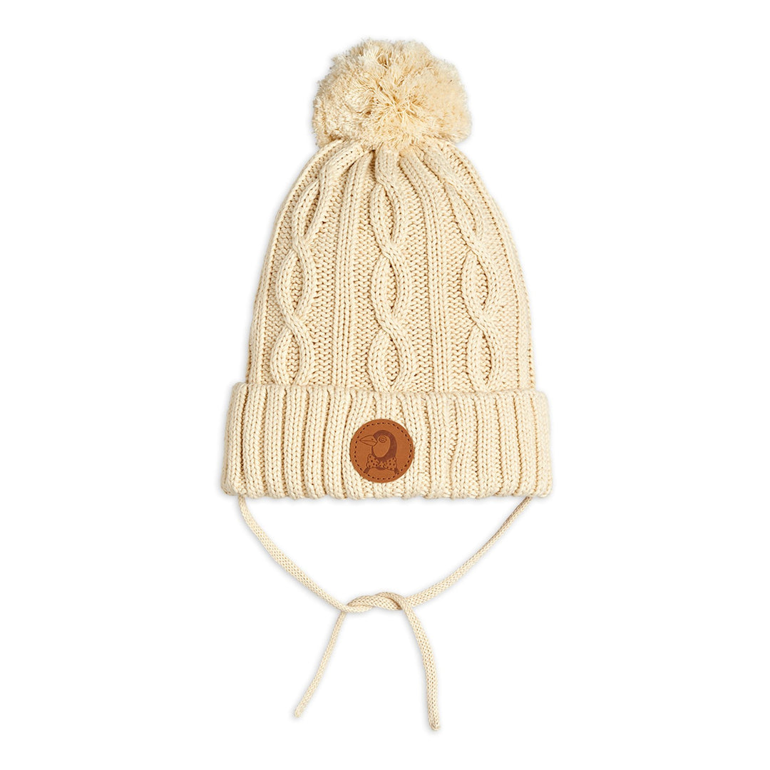 Mini Rodini off white cable knit beanie Second Season 52/54 2